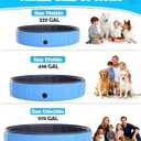 Instraella Extra Large Dog Pool Foldable Plastic Pool for Large Dogs,1mm Durable and Collapsible Pet Bathing Tub Portable Outside Swimming Pool for Kiddies and Dogs (120x20 in)