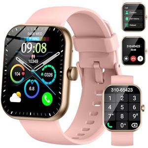 Smart Watch for Women(Answer/Make Call), 1.96" HD Smartwatch 2025 New Fitness Watch with 110+ Sport Modes/Heart Rate/Sleep Monitor/Pedometer, IP68 Waterproof Fitness Activity Tracker for Android iOS