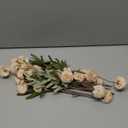 Floroom 5pcs Beige Faux Silk Mums Artificial Flowers, Bulk Fake Small Mini Chrysanthemums with Stems for DIY Champagne Wedding Centerpieces Floral Arrangements Vase Fillers Home Decorations