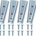 4 Sets Furniture Connectors Interlocking Sofa Connector Bracket Sofa Fixing Bolts Sectional Sofa Connector Furniture Hardware Accessories with Screws (Silver)