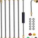 Twinkle Star Pressure Washer Extension Wand Set, 8 ft 7 Pack Replacement Lance with 5 Nozzle Tips, 4000 PSI