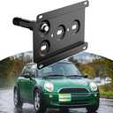 Front License Plate Bracket Compatible with Mini Cooper R50 R52 R53 R55 R56 R57 R58 R59 2002-2014 No Drill Tow Hook License Plate Holder, Car Tag Frame, Bumper Relocator Adapter Kit