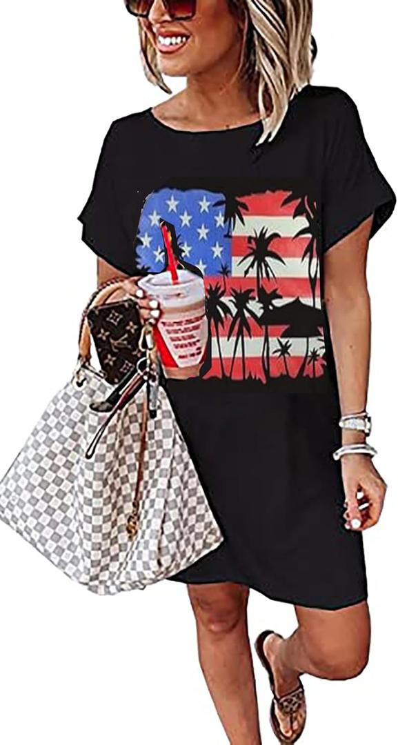 Vintage Rock Country Music Dress for Women Rock Concert Band Graphic Tshirt Casual Letter Print Short Dress (X-Large, Black-34)