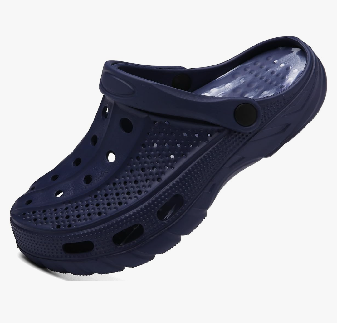 ChayChax Men's and Women's Arch Support Clogs Garden Shoes Slip-on Outdoor Beach Slippers with Removable Cushion Footbed Size 44