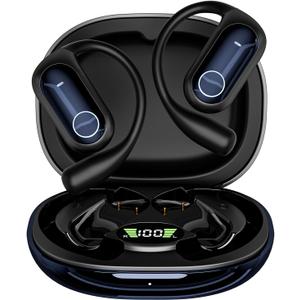Real Time Open-ear Translation Earbuds - 144 Languages Translator Headphones, Two-Way Instant Translating Headset, English-Spanish Translation Headset 10H Playtime for Travel/Business/Meeting - Blue