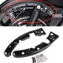 1 Set Gloss Black Motorcycle Rear Fender Strut Covers Compatible With 2009-2013 Harley Touring Road King Electra Street Glide FLHX FLHR