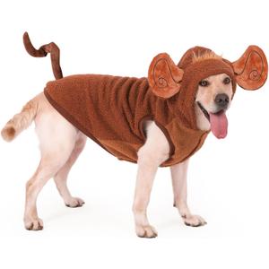 FLAdorepet Halloween Dog Monkey Costume for Small Large Breed Dogs, Winter Warm Pet Coat Funny Cat Clothes Hoodie for Labrador Bulldog Chihuahua Yorkie (5XL) (5XL(Bust 38.5"|80-100LBS))