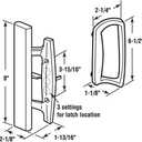 Prime-Line C 1131 Sliding Glass Door Handle Set Replace Old or Damaged Door Handles Quickly and Easily Black Diecast, Mortise/Hook Style, Fits 3-15/16 Hole Spacing (1 Set)