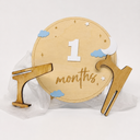Baby Girl Monthly Milestone Signs, 1-12 Monthly Baby Milestone Girl, Newborn Photography Props Double-Sided, Nursery Decor for Girls (M03)