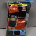 Hanes Boxer Briefs Pack, Moisture-Wicking Underwear for Men, Cool & Breathable Cotton (Medium, Assorted - 5 Pack)