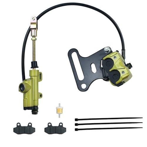 Hauertzx Rear Disc Hydraulic Brake Master Cylinder Caliper Brake pads Compatible with Chinese Dirt Pit Bike Baja SSR Apollo Taotao Roketa Sunl SSR 50cc 70cc 90cc 110ccc 125cc