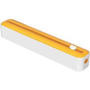 Multi-Functional Cutter | for 12-Inch Wide, 100-Foot Long Plastic Wrap (Up to 1.65-Inch Diameter), Aluminum Foil, Parchment Paper | Easy to Use | 4 Colors | Magnetic, Suction Modes (Yellow)