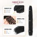 Dansama 7 Packs Passion Twist Hair Water Wave Braiding Hair for Butterfly Style Crochet Braids Bohemian Hair Extensions (30inch (Pack of 7), 1B)