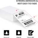 L LIKED 4x6 Direct Thermal Labels, 500pcs Perforated Fanfold, Compatible Zebra & Rollo Printers