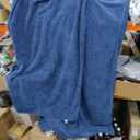 8 Piece Large Navy Family Bath Towel Set-2 Oversized Bath Towel Sheets,2 Hand Towels,4 Washcloths-600GSM Soft Highly Absorbent Quick Dry Beach Chair Towels Woven Towels for Bathroom Hotel and Spa