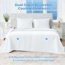 Waffle Weave Cooling Comforter King Size, Q-Max 0.45 Reversible Cooling Blanket for Hot Sleepers, Breathable Lightweight Silk Smooth Summer Bedding, Quilted Ice Blanket, White