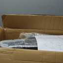 LANDSUN Executive Mid-Back Home Office Swivel Desk Chair with Armrests and Wheels - Faux Leather Soft Padded Seat Upholstered Ergonomic Computer Chair - Black