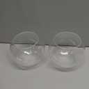 2 Pack Clear Seeded Glass Shades Globes, Glass Lamp Shade Covers Replacements for Light Fixtures, 1.65 Inch Fitter Transparent Lampshades for Chandelier Wall Sconces Vanity Lights Pendant Lights