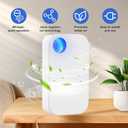 2026 New Upgraded Plug In Ionic Air Purifier with 4 Negative Ion Outlet, Small Air Ionizers for Home,Quiet Operation Air Freshener Mobile Air Cleaner for Bedroom,Living Room,Bathroom(2)