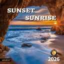 2 x 2026 Wall Calendar,Calendar 2026, November 2025 - December 2026, Wall Calendar Sunset, 12" x 24" Opened,Full Page Months Thick & Sturdy Paper for Calendar Organizing & Planning