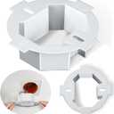 2 Pcs Round Electrical Box Extender 4.35 x 1.5 Inches Etl Listed Plastic Ceiling Outlet Light Box Extender for 3.5 Inch 4 Inch Round or Octagonal Electrical Boxes, White
