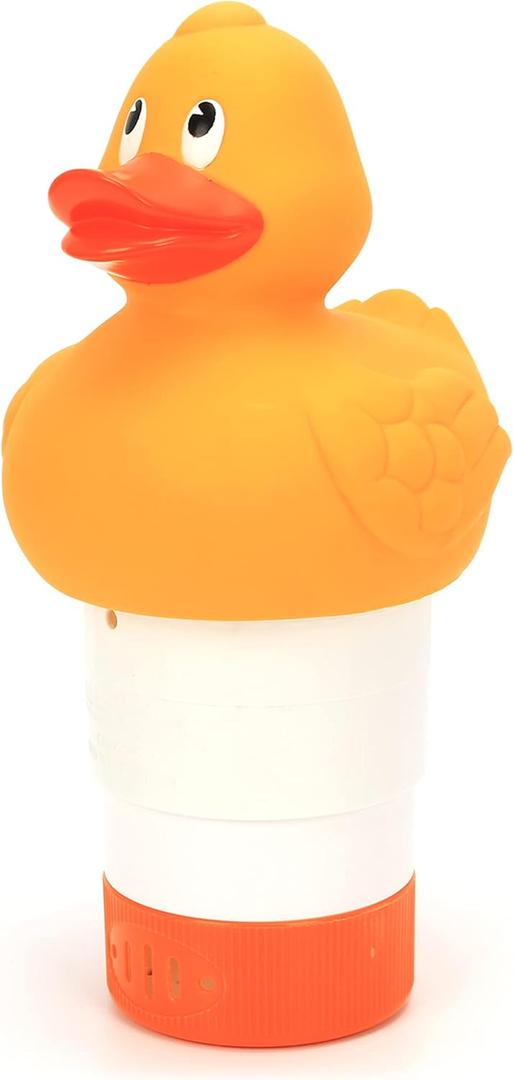 XY-WQ Chlorine Floater, Floating Pool Chlorine Dispenser (Duck), Fits 1 and 3 Inch Tablets for Large and Small Pools, Hot Tub, Spa