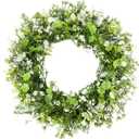 Pinkpum St Patricks Day Decor Wreath Flower Home Lucky Shamrock Spring Summer Party Decor Outdoor Indoor Farmhouse Front Porch Wall Window Door