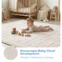 59x79 Baby Play Mat, 1.3" Thick Plush Foam Mats for Crawling, Ivory