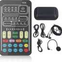 I9 Voice Changer Set, Mini Live Broadcast Voice r, Portable Sound Board Voice Changer, 8 Different Sounds/Sound Effects, for iOS, for Android (English Version)
