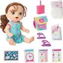 Baby Alive Time for School Baby Doll Set, 12 Inch, Back to School Toys for Girls & Boys, Brown Hair, Preschool Gifts for Kids, Ages 3+