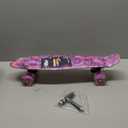 Nattork Skateboards 22 Inch Mini Cruiser Skateboard Complete Retro Skate Boards with Colorful Light Up Wheels for Kids Girls Boys Beginners (Purple)