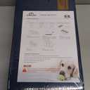 Dog Stairs with Storage 18" H, 3-Step Wider Dog Steps for Small/Medium/Large Dogs Cats, Folding Sturdy Pet Stairs Climbing Bed or Sofa, Ramp for Car Hold Up to 200 lbs (Navy Blue, No Condo)