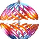MUMTOP Wind Spinner 360 Degrees Double Steel Metal Wind Sculpture is Suitable for Decorating Your Patio, Lawn & Garden (Red)