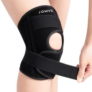 JOMVD Knee Brace for Knee Pain Relief, Adjustable Knee Support with Side Stabilizers for Meniscus Tear, Arthritis, ACL, PCL, MCL, Joint Pain Recovery, Women & Men,Small, Black