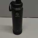 Takeya Actives Stainless Steel Water Bottle, Insulated Spout Lid, Keeps Drinks Cold 24 Hrs, Leakproof, Durable, Dishwasher Safe, Ideal for Gym, Travel, Fits Most Cup Holders, 24 oz/Onyx