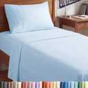 Twin XL Size 3 Piece Sheet Set - Comfy Breathable & Cooling Sheets - Hotel Luxury Bed Sheets for Women & Men - Deep Pockets, Easy-Fit, Soft & Wrinkle Free Sheets - Light Blue Oeko-Tex Bed Sheet Set