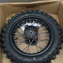 3.00-10 80/100-10 Dirt Bike Rear Rim Wheel Tire With 15mm Bearing 190mm Brake Disc And 420 41T Rear Chain Sprocket For 50cc 70cc 90cc 110cc 125cc SSR CRF XR Apollo Pit Bike Mini Motorcycle