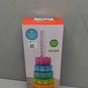 Baby Spinning Stacking Toys, 1-3 Rainbow Ring Stacker Montessori Toys for Babies, Sensory Toys for Toddlers, Christmas and Birthday Gifts Suitable for Boys and Girls (14 inches)