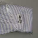 Sky Blue and White Striped Sheets - 1 Flat & 1 Fitted Sheet & 2 Pillowcases w/ Deep Pockets - Comfy, Wrinkle & Fade Free - Soft, Breathable and Cooling - Pinstripe Patterned Bedding - Queen Size