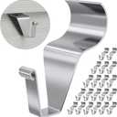 2 x Vinyl Siding Clips Hooks (20 Pack), Heavy Duty No-Drill No Hole Damage-Free Siding Hangers for Outdoor Wall Lights Wreaths Garland Hanging, Front Porch Patio Decor