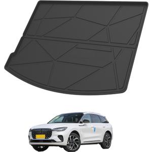 Elsetyler Custom Fit for Cargo Liner 2020-2024 2025 Lincoln Corsair - Black TPE All Weather Heavy Duty Waterproof Rear Cargo Tray Trunk Floor Mat Protector