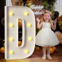 Mixifox 3FT Marquee Letters D, Large Light Up Letters 3 Feet Tall with Lights, Big Letter for Wedding, Engagement, Graduation, Birthday Party Decorations, Pre-Cut Foam Board Kit