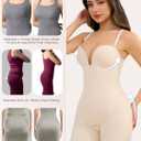 Slimers Strapless Shapewear Deep-Plunge Bodysuit: Strapless Wedding Body Shaper With Bra - Bridal Low Back Shape Wear (XL, Beige)