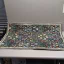 4x6 Washable Area Rug for Living Room Green Floral Vintage Non Slip Low Pile Thin Rug Soft Lightweight Stain Resistance Carpet Kitchen Bathroom Entryway Laundry Room Nursery Home Decor