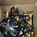 Oversized 11 Light Semi Flush Mount Ceiling Light Fixture,Modern Mid Century Sputnik Gold and Black Large Metal Chandelier for Dining Room Bedroom Living Room Office Lighting 28.3