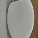 MAYFAIR 1844CP 000 Toilet Seat with Chrome Hinges will Never Come Loose, ELONGATE , White
