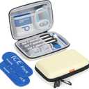 Diabetic Supplier Travel Case Bag - Hard Shell Carrying Case for Blood Glucose Monitor, Blood Sugar Monitor, Diabetes Testing Kit, Test Strips, Lancing Device, Insulin Pens, Syringes, EpiPens, Inhaler