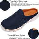 INMINPIN Unisex Slippers Casual Clog House Shoes Comfort Slip-On Walking Mules with Indoor Outdoor Anti-Skid Sole for Men and Women, Blue Orange, 10 Women/8.5 Men