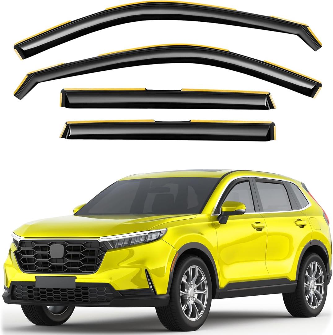 in-Channel Window Rain Guards Fit for Honda CR-V CRV 2023 2024 2025 C-RV Extra Durable Window Deflectors Vent Shades Visors Exterior Car Accessories- 4 pcs