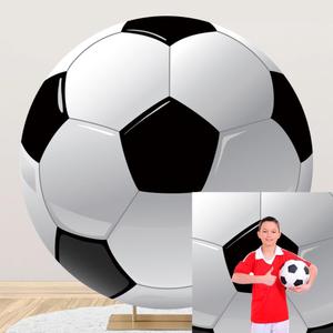 Diameter 6ft Soccer Photo Round Backdrop Cover Black White Sports Football for Kis Boy Man Birthday Party Circle Photography Background Newborn Gender Reveal Party Sports Theme Backdrop